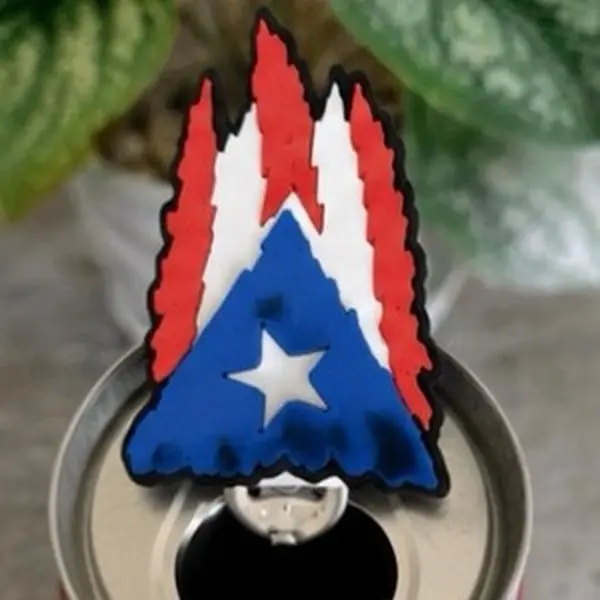 Puerto Rico Flag Pop Can Opener/ Soda Tab Opener Keychain