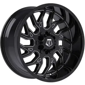 TIS 544BM 2.0 Gloss Black Alloy Wheel 20x10 -20 8x170 with Milled Spoke Accents and 3700 Load Rating