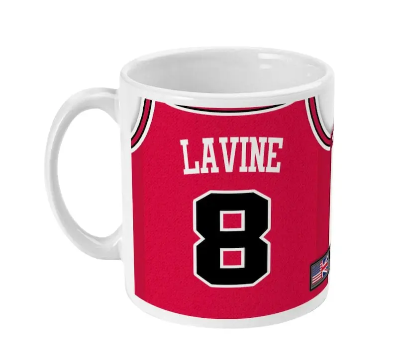 Chicago Bulls Theme Jersey Michael Jordan The Last Dance Personalised Jersey Gift 11oz Mug