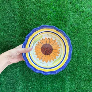 Pozolero Plate of Deep Girasol Cobalto/ Negro 7.5 In.