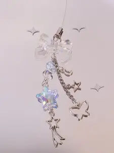 Sweet Girl Y2K Phone Pendant Butterfly Phone straps Phone Lanyard Charms Handmade Chain Straps For iPhone Keyring Jewelry Phone Accessories