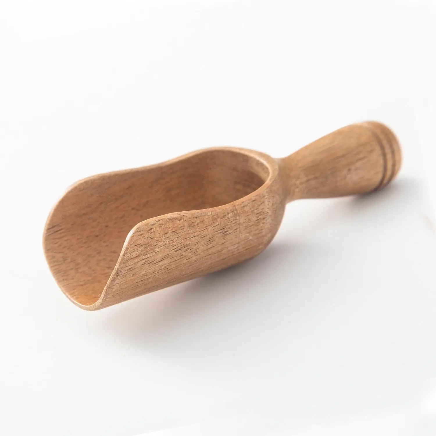 Wooden Scoops for Canisters 1PCS Wooden Scoop for Jars Acacia 5″ Med-size Flour Scoop Coffee Scoops for Ground Coffee Measuring Spoon for Bath Salt Scoop Wood Laundry Detergent Shovel -Multipurpose