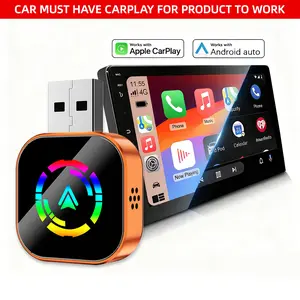 【YURNLV】New 2026 Upgraded Wireless CarPlay Adapter, iPhone/Android Supported, hands-free calls