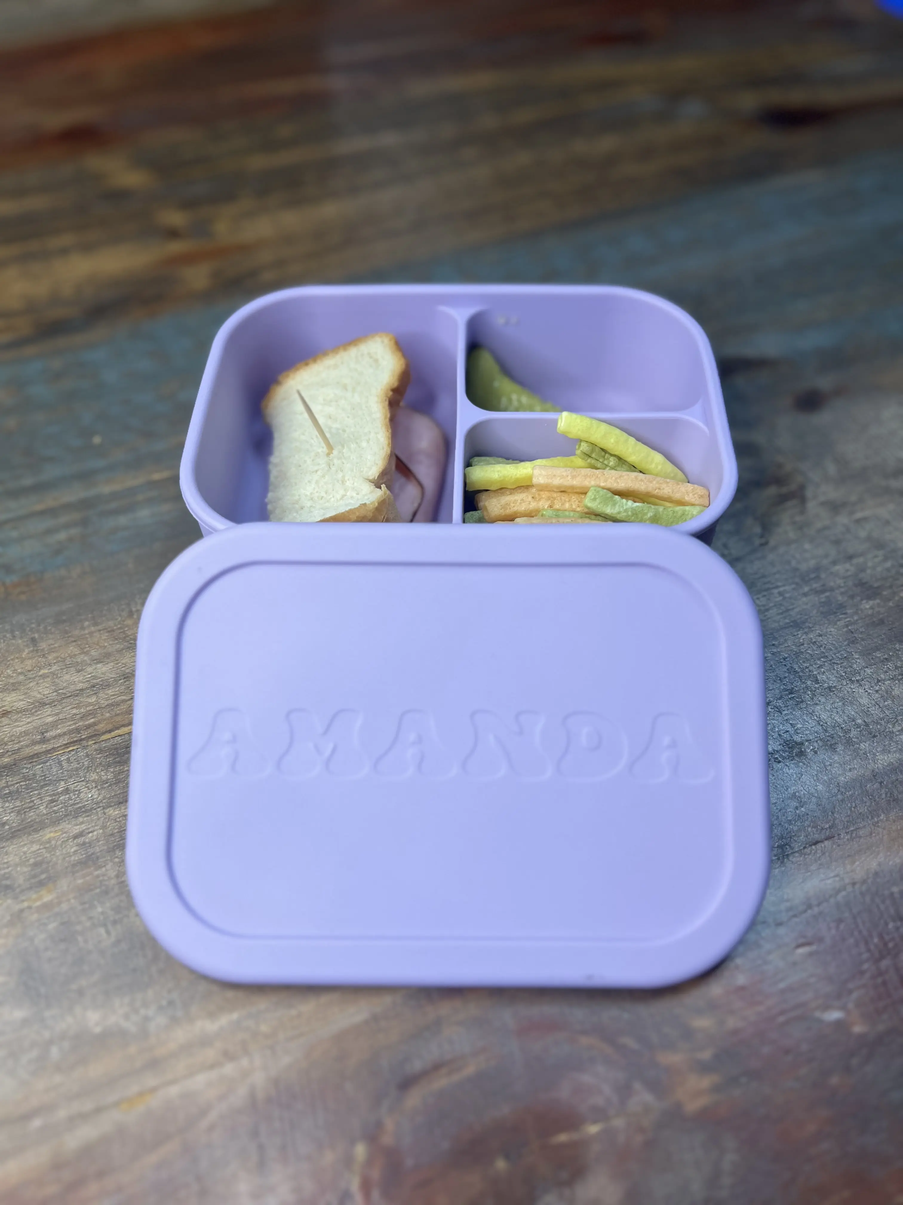 Silicone Lunch Box | Personalized Lunch Box | Silicone Engraved Name Lunch Box