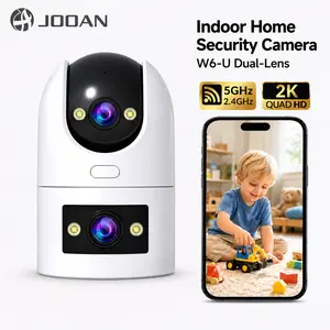 JOOAN 2K 3MP Outdoor WiFi  , Dual Lens 360° PTZ  with AI Motion Tracking, Color Night Vision, Spotlight, Waterproof Surveillance  for Home  Camera security