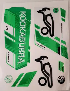 Cricket BAT Sticker for KOOKABURA Kahuna PRO 3D Embossed Sticker | English Willow | Green