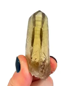 Natural Citrine Lemurian Quartz Crystal Point (0.5" - 4.5") from Brazil - Raw Lemurian Citrine Stone