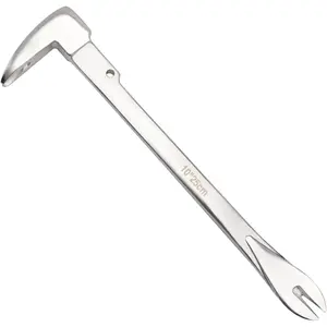 10" Nail Puller Cats Paw Pry Bar, High-Carbon Steel Mini Crowbar for Home Remolding & Woodworking Prying, Scraping, Lifting, Pulling