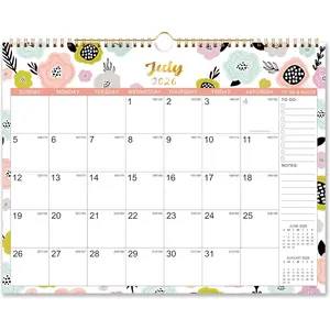 Wall Calendar 2026-2027 - 2026-2027 Calendar from Jul. 2026 to Dec. 2027, 14.75'' x 11.5'', Monthly Calendars 2026-2027 with  Hole, Large Blocks