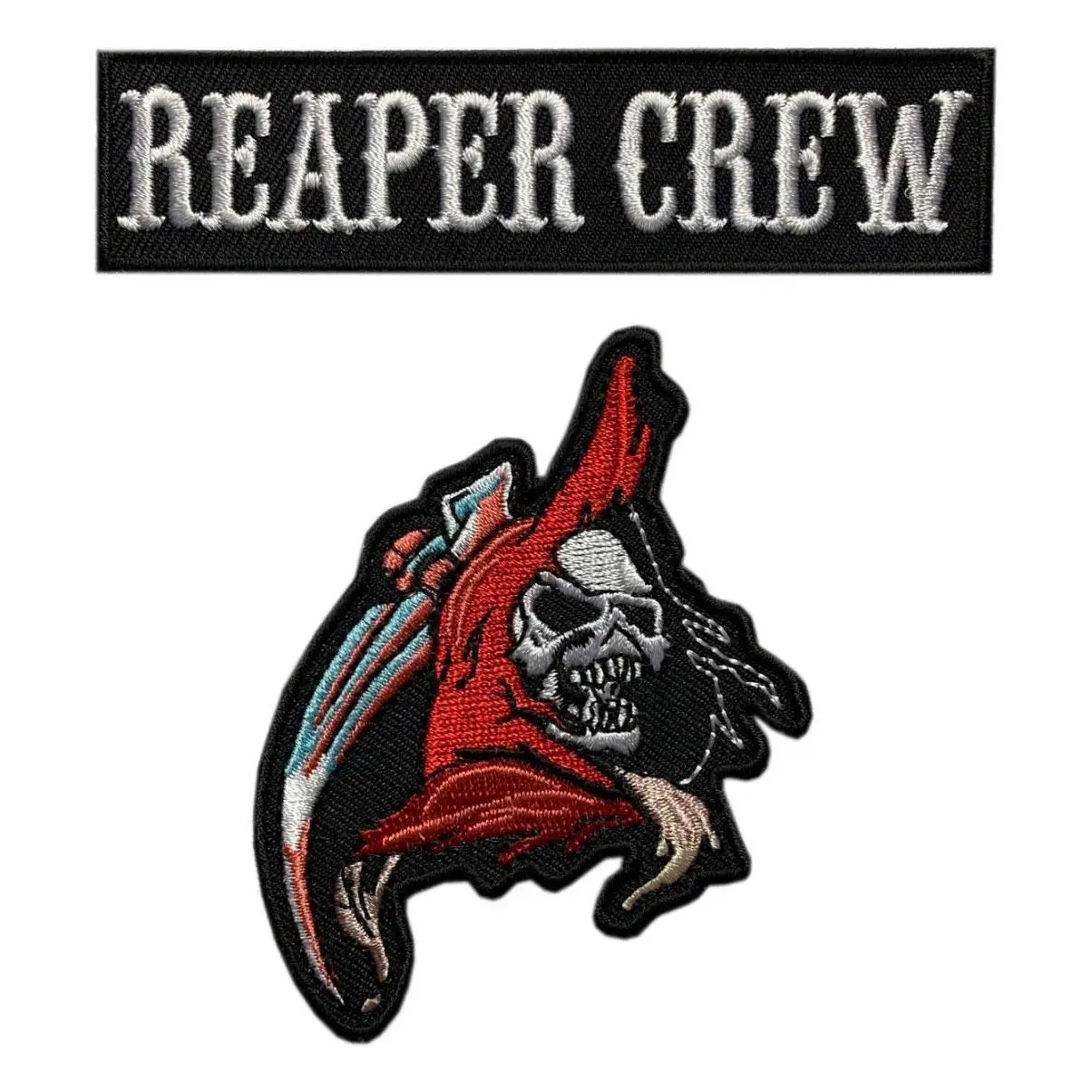 Reaper Crew Reaper Skull Patch [2PC Bundle -Hook Fastener -RE1,2]