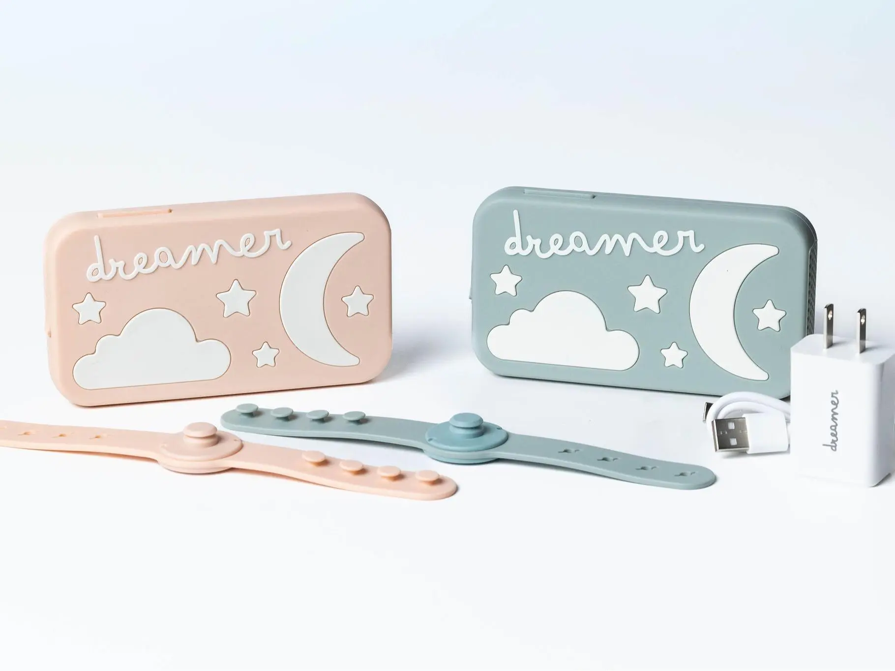 Dreamer Baby Sound Machine | 432Hz & 528 Hz Science-Backed | Portable | BPA-Free Silicone | App | Pediatrician Recommended Audio Speakers Cable Charging Rechargeable Noise Peach