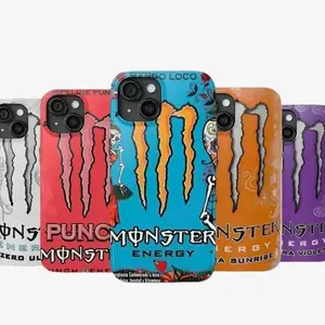 Retro Energy Drink Can Phone Case, Monster Style Aesthetic Cover for iPhone 17 16 15 14 13 12 11 X & Samsung