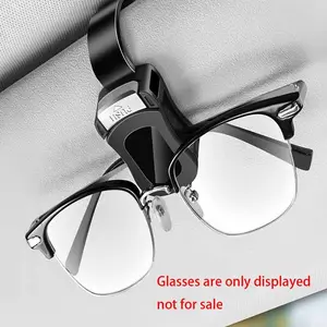 Black Universal Car Sun Visor Glasses Sunglasses Ticket Receipt Card Clip, Storage Holder for Vehicle, Car Accessories, 1pcs