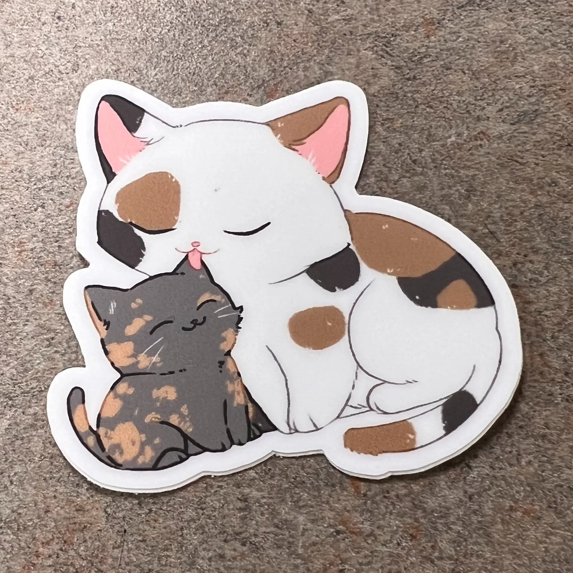 Mother Cat and Kitten Sticker