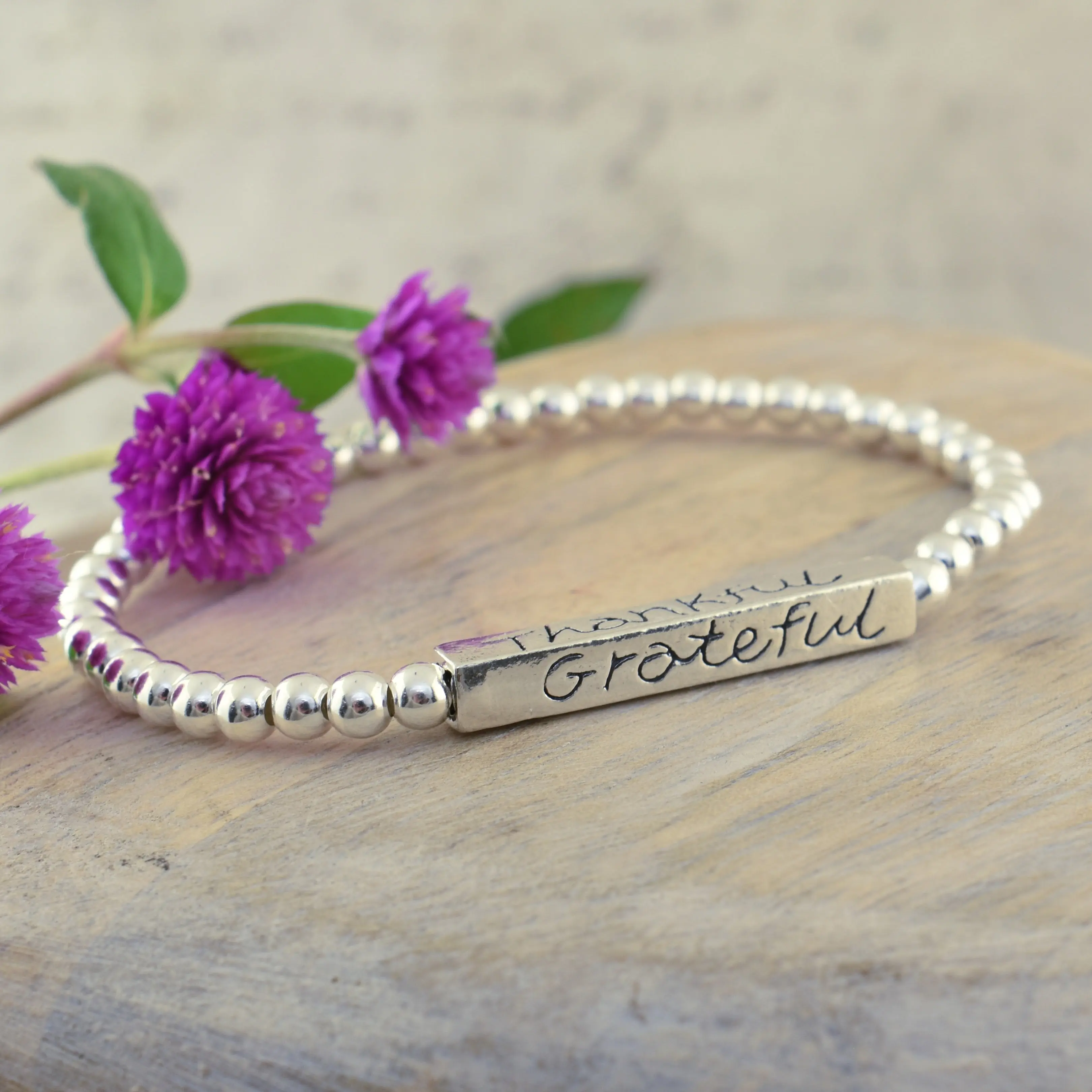 Thankful-Grateful-Blessed Bracelet