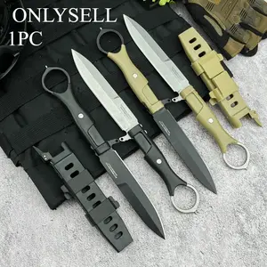 New High Hardness Fixed Blade Knife with Sheath 8Cr13Mov Blade Nylon fiber Handle Jungle Survival Knife EDC Camping Outdoor Knife