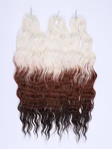 24 Inch Ocean Wave Crochet Hair Deep Twist Crochet Hair Extensions Curly Braiding Hair 3 Packs Long Wavy Braids For Women Traditional Chinese Intangible Cultural Heritage Printing and Dyeing Colors #AprilCrochetHair #OceanWaveBraids #SpringCulturalHeritag