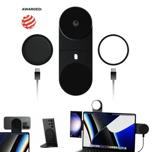 EDGE Pro Full Kit - Computer Mount / Stand Accessory, MagSafe Modular Workstation Kit for Smartphones and Tablets; Includes 1x Edge Pro (ultra thin 2.5mm / 0.1in), Wireless Charger, and Light (5 brightness settings)