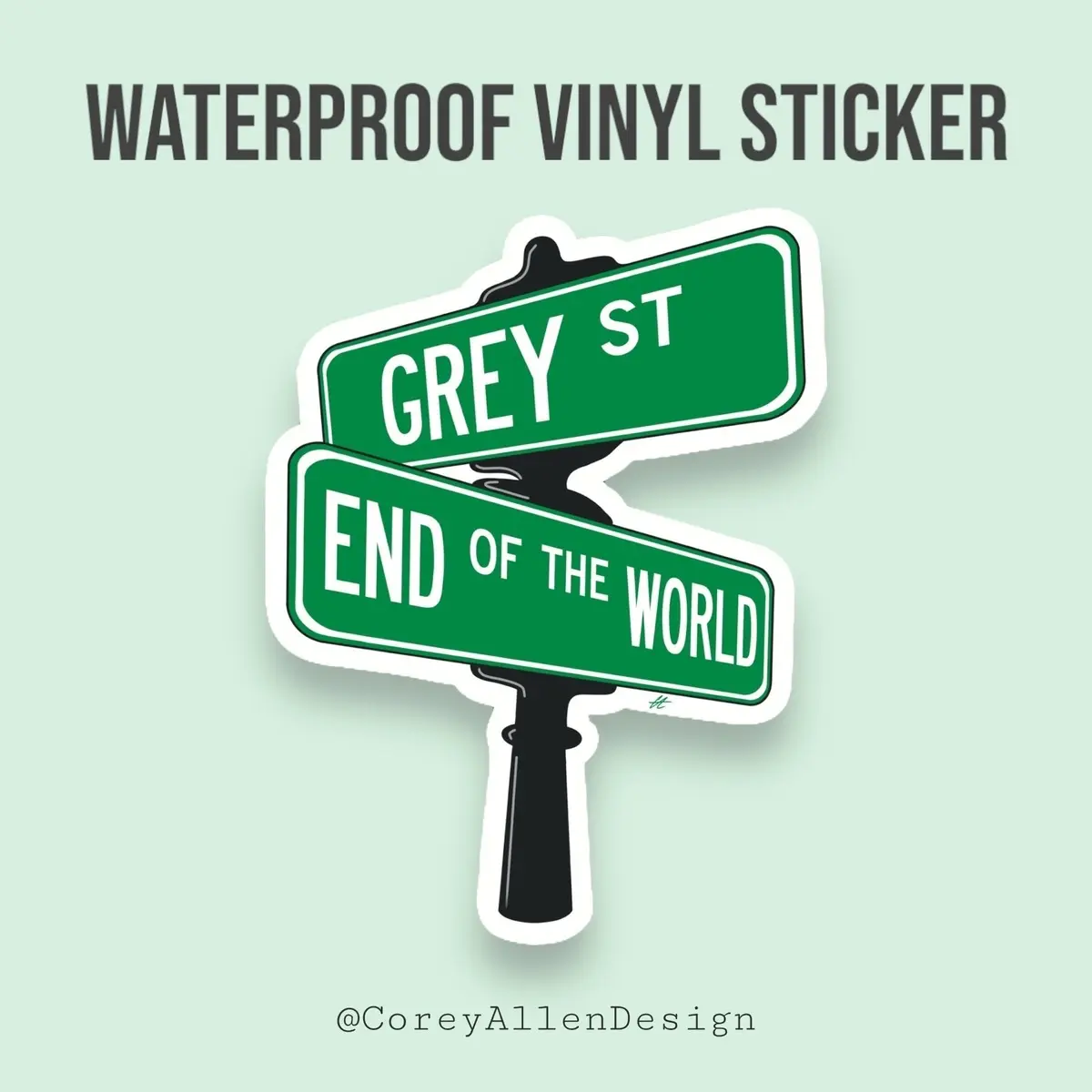 Grey Street Waterproof Vinyl Sticker | DMB Sticker | Dave Matthews Band Sticker | Lyrics Sticker