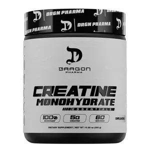 Dragon Pharma Creatine Monohydrate Essentials - Natural Supplement for Muscle Workout