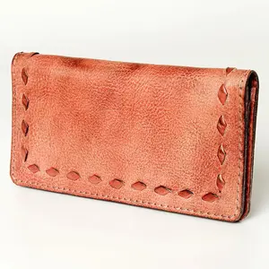 Pelican Red Brown Vintage Leather Wallet