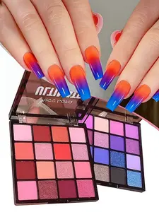 Smooth UV Solid Nail Pigment Gel Palette - 15/16 Colors Matte Patting Gel, Manicure Nail Care Cosmetic Accessory for Beauty & Personal Care