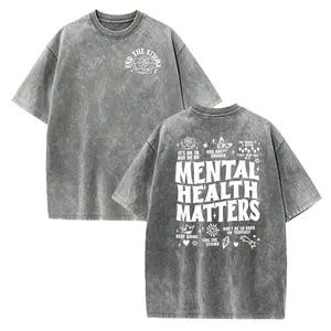 Mental Health Matters" T-Shirt, Positive Affirmation Double-Sided Tee