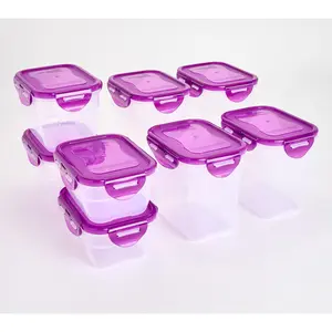 LocknLock 8-Piece Mini Nesting Rectangle Storage Set