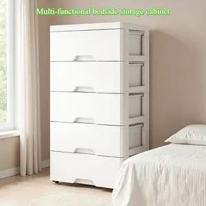 3-7 Layers Plastic Drawer Storage Cabinet, Multi-Layer Organizer for Home & Office, 35cm Large Capacity Bedside Storage Box, Portable Sorting Chest, Practical Household Storage Furniture