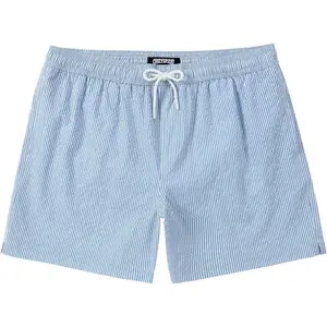 Gossamer Men's 5 inch Seersucker Swimming Trunks for Men Swim Suits Beach Shorts Swimsuits Swimwear Swimsuit Sets Blue Striped