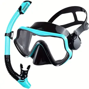 Adult Snorkel Set — Designed for Outdoor Snorkeling — 180° Panoramic Wide-View Anti-Fog Mask — Professional Snorkeling Gear — Ideal for Free Snorkeling