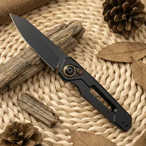 #FathersdayGift-EDC Folding Pocket Tool with Button Lock-Reverse Tanto Edge, Lightweight Aluminum Handle, Smooth One-Hand Operation, Compact Carry for Camping, Hiking & Everyday Use