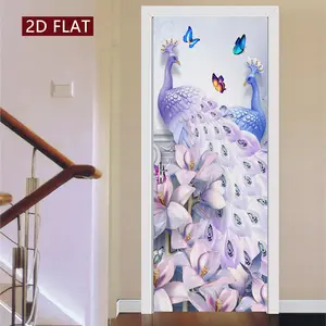 Peacock & Magnolia Pattern Wall Sticker, 2 Counts/set Easy Apply Peel & Stick Wall Decal, Waterproof & Scratch Resistant Decorative Decoration Painting for Home Wall Decoration, Ornaments