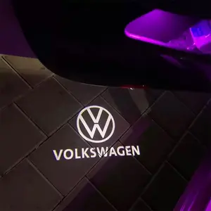 ABS LED Car Door Projector Lights 2PCS - For Volkswagen VW GTI Golf 5 6 7 Mk4 Mk5 Mk6 Polo Passat B5 B6 B7 Scirocco Jetta Tiguan CC Touareg Beetle Rline R Touran Bora, Bright, Corrosion-Resistant