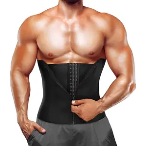Men's Sweat Waist Trainer with Three Rows of Hooks Sauna Waist Belt Cincher Support Shaper Menswear Shapewear Bestie Body Shaping Underwear Socks