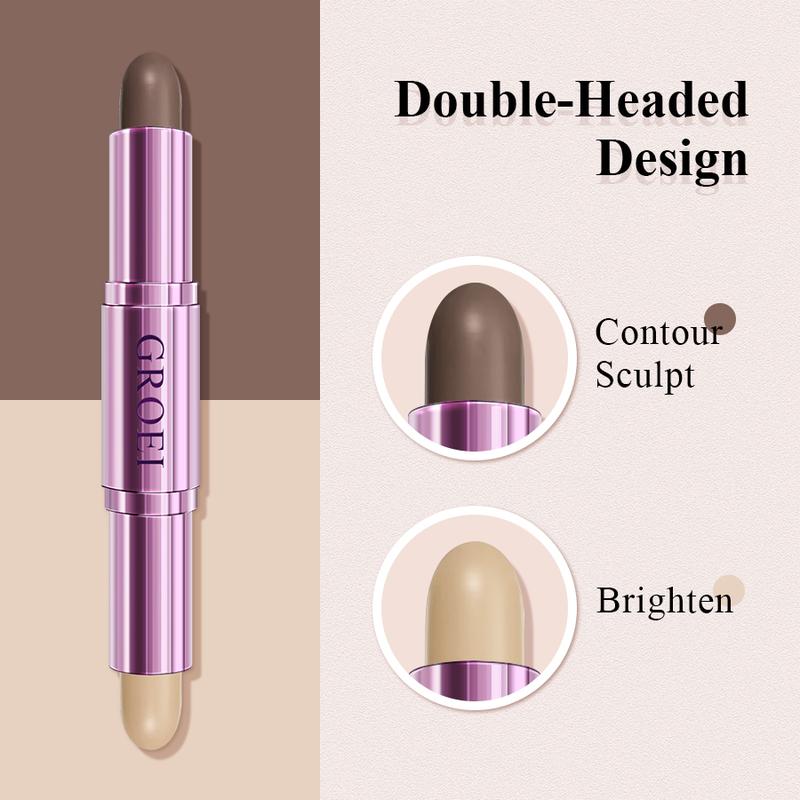 SWESTH High Highlighter Stick & Contour Duo - Dual-Ended Highlighter Liquid & Contouring Liquid for Face Shaping, Makeup, Cosmetic, Bronzer, Long-Lasting, for All Skin Tones, Multicolor, Summer Turn-up, 10g - Flawless