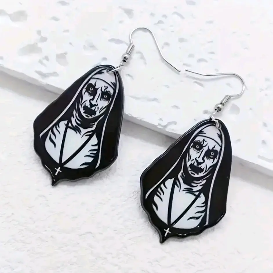 The Nun Halloween Horror Earrings