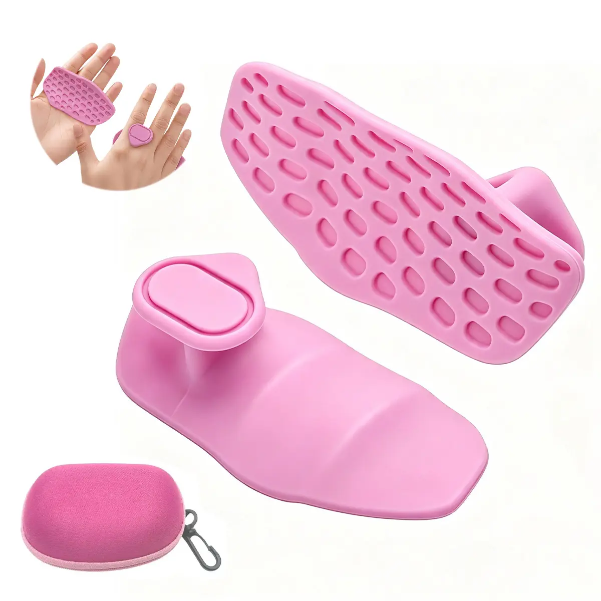 Silicone Gym Grips for Weight Lifting,Anti Slip Gym Workout Grip | Workout Gloves Alternative for Women Men,Rubber Gym Hand Grips-Weightlifting Grips Pad for Barbell,Pull Up,Ryptfit,Training