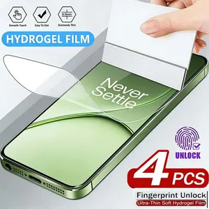 4-Pack Water Gel Screen Protector for Oneplus 15T/15/15R/13R/13T/13/12/12R/11/11R/Nord 6/Nord 5/Nord 5/Nord / 4/ 4 Lite 5G, Auto Repair, Anti-Scratch, Anti-Fingerprint, Touch Sensitivity