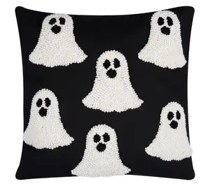 18" x 18" Ghost Hooked Throw Pillow by Valerie