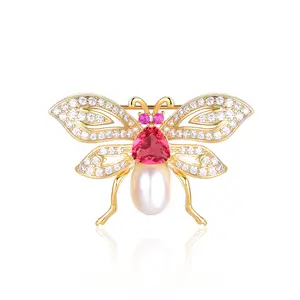 Aprilery Animal & Nature Brooch Pin Set – Sparkling Toucan And Scarab Jewelry