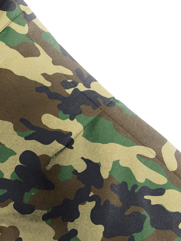 1pc Teen Girl Loose Camouflage Print Flap Pocket Side Drawstring Outdoor Cargo Pants, Suitable For Spring, Summer, Autumn, Winter