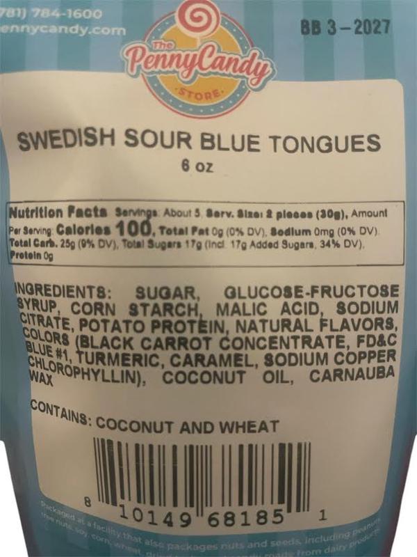 Sour Blue Tongues Swedish Candy - Authentic Swedish Flavor, Perfect for Candy Lovers