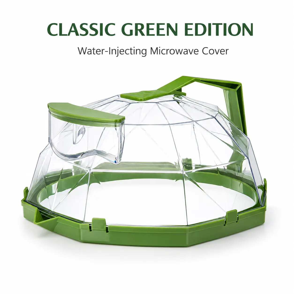 10 Inch Clear Microwave Splatter Cover with Water Steamer, Food Plate Lid with Adjustable Steam Vent, Mess-Free Reheating Cover for Kitchen Use