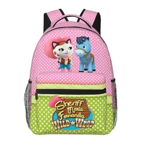 Kawaii Sheriff callie School Backpack Sheriff callie's wild west Cute Cartoon Daily Backpack Sheriff callie toys Lightweight Large Capacity Bookbag, Trendy Y2K Aesthetic Back to School Accessories for Teens
