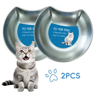 304 Food Grade Stainless Steel Pet Bowl, Thickened Rust-Resistant Dog Cat Feeding Bowl, Easy to Clean Dishwasher Safe Universal Bowl