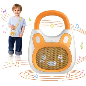 alilo Pocket Bunny Portable Kids Music Player, Musical Toys for Toddlers 1-3-5, Preloaded 120+ Stories/Music/Lullabies/White Noise,High Fidelity Sound Travel Bluetooth Speaker (with Strap and Ring)