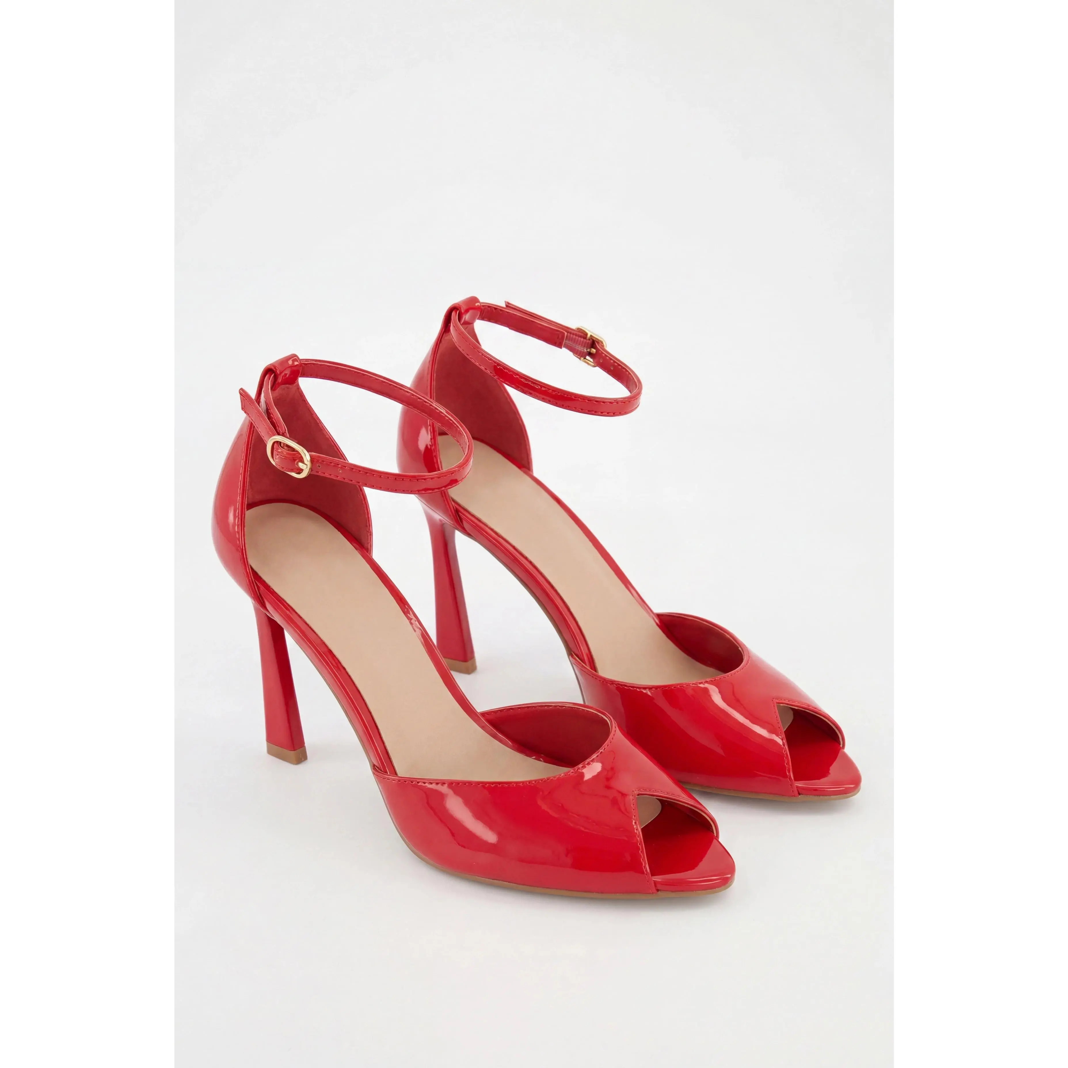Sabrina Peep Toe Ankle Strap Heels