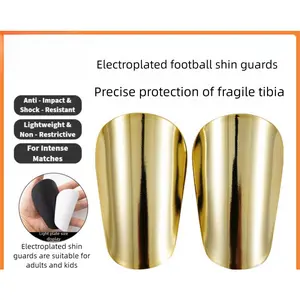 ⚽ Electroplated Insert Soccer Shin Guards |   Universal for Adults, Teens & Kids |   Precise Calf Protection