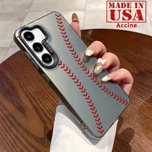 Baseball Pattern Case for Samsung S24 ULTRA PLUS S25 S23 S22 Plus Ultra Shockproof Drop Protection Rugged Durable Silicone Cover Protector Screen Protector